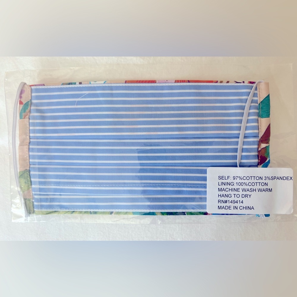 Johnny Was Face Masks New in Sealed Packages O/S Multi Colored Floral set of 2 - Picture 4 of 6